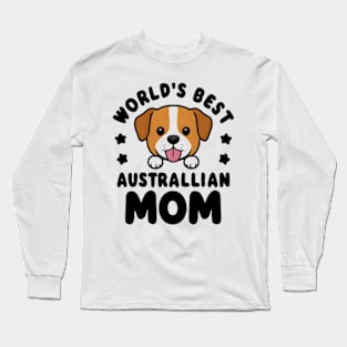 Mini Australian Shepherd Gifts World's Best Aussie Mom Long Sleeve T-Shirt